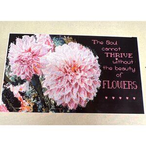 Dahlia Sentiments Counted Cross-Stitch Kit By Dyan Allaire